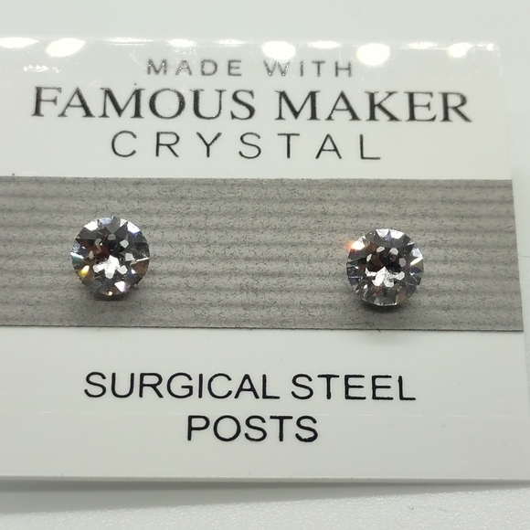 Swarovski Crystal Stud Earring in Clear - Picture 3 of 3